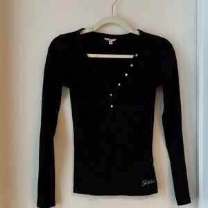 Guess Buttoned Long Sleeve Tee